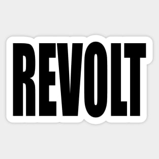 Revolt (Black Block Text) Sticker